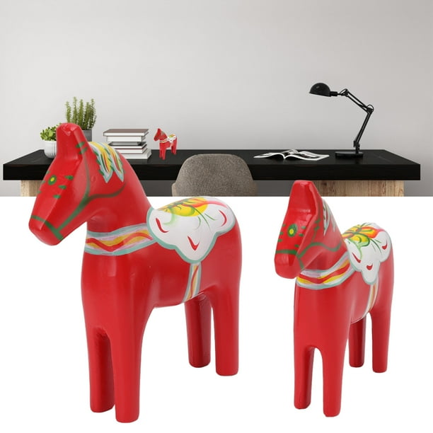 Caballo 1 Par De Madera Sueco Dala Caballo De Madera Dalecarlian Estatua Estatuilla Para Adornos Decoración