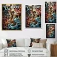 thumbnail image 4 of Designart "Chaotic Architecture With Surreal Colors I" Surrealism Wall Art Prints, 4 of 7