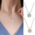 thumbnail image 2 of Necklace Women Necklace Square Rhinestone Pendant Temperament Simplicity Light Luxury Niche Dress Up High-end Simulated  Pendant Necklace Jewelry Accessory, 2 of 6