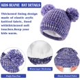 thumbnail image 6 of Kids Winter Hat Scarf Set, Toddler Children Knit Warm Beanie Scarf Set Soft Thermal Cap Neck Warmer Scarf with Pom Balls for 1-5 Years Old, 6 of 7