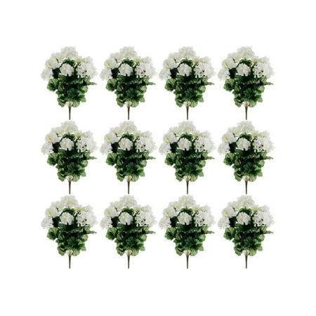 

17 Geranium Bush x9 White (Pack of 12)