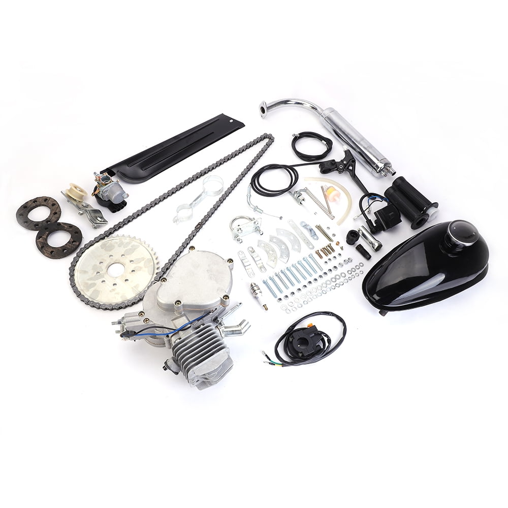 Bluethy 80cc 2Stroke High Power Engine Bike Motor Kit Silver White