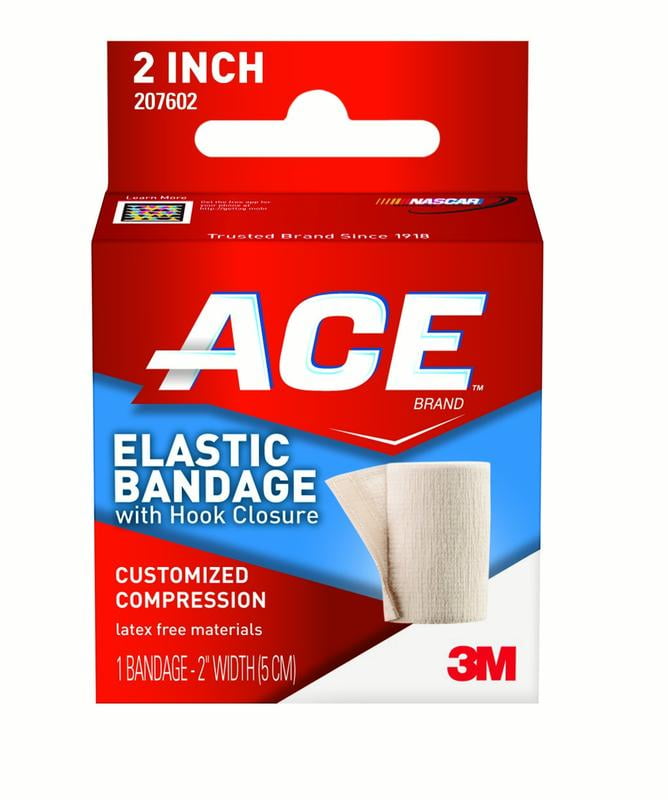 ACE Elastic Bandage 2 Inch X 5 Yard Standard Compression Single Hook
