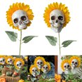 thumbnail image 3 of Muyoka De adornos de Calavera de girasol para Halloween, decoraci贸n divertida para jard铆n, regalo de adornos de Halloween, 3 of 7