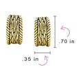 thumbnail image 4 of Bling Jewelry Womens Twisted Cable Chain Weave Clip Earrings On Button Style Non Pierced Ears Oxidized 14K Gold Plated, 4 of 5