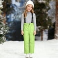 thumbnail image 2 of HCNTES Kids Waterproof Snow Bib Overalls Toddler Adjustable Shoulder Straps Comfortable Winter Ski Wear(A-Green,6-7 Years), 2 of 9
