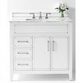 thumbnail image 3 of Ancerre Designs Aspen 36" Transitional Wood Bathroom Vanity Set in White, 3 of 17