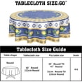 thumbnail image 2 of Lemon Round Tablecloth 60 Inch Blue Yellow French Country Style Fruit Floral Print Table Cloth Rustic Farmhouse Washable Polyester Table Cover for Kitchen Dining Room Party Indoor Outdoor Home Decor, 2 of 6
