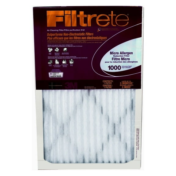 3M Filtrete Micro Allergen Reduction Air Filter [Set of 6] Size: 20" H x 14" W x 1" D