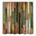 thumbnail image 3 of Ambesonne Wooden Print Shower Curtain, Brownish Rustic Art, 69"Wx84"L, Pale Redwood, 3 of 5