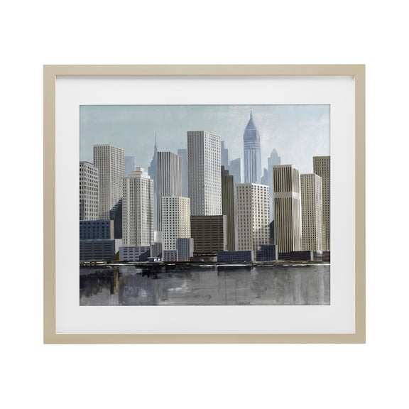 Stupell Industries Contemporary New York City Sans Bridge Birch Framed Print Under Glass, 16 x 13, by Lorenzo Collective