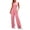 Pink, variant on Bovxnpu 2 Piece Lounge Set for Women Ruffle Short Sleeve High Waist Pleated Wide Leg Pants Set