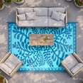 thumbnail image 4 of SUNDEREY 8’X10’Outdoor Rug for Patio,Waterproof Beach Mats, Seaweed Pattern Plastic Straw Outdoor Rugs for RV Patio Deck Beach Porch Backyard,Blue, 4 of 9