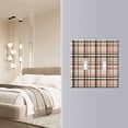 thumbnail image 4 of Yayeee Toggle Light Switch Wall Plate 3-Gang 6.37"x4.48" Decorative Outlet Cover, Black Tartan, 4 of 7