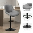thumbnail image 4 of Hawsaiy Adjustable Bar Stools Set of 2, Swivel Counter Height Bar Chairs with Back, Modern Technical Fabric Barstools for Kitchen Island & Home, Dark Gray, 4 of 11