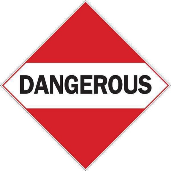 Brady DOT Container Placard,10-3/4" Label W 76394