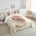 thumbnail image 3 of Manfei Japanese Cat Bedding Comforter Set,Cute Kitten Twin Comforter Sets,Boho bohemian Exotic Style Bedding Set For Adults,Luxury Bedroom Decor Reversible,2-Piece, 3 of 8