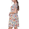 thumbnail image 2 of Goofa Floral Ditsy Pattern Women Summer Short Sleeve Midi Dress with Pockets Casual Aline Flowy Tshirt Dress Vocation Beach Sundress, 2 of 6