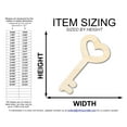 thumbnail image 2 of Unfinished Wood Heart Key Shape | DIY Craft Cutout | up to 46" DIY 36" / 1/4", 2 of 3