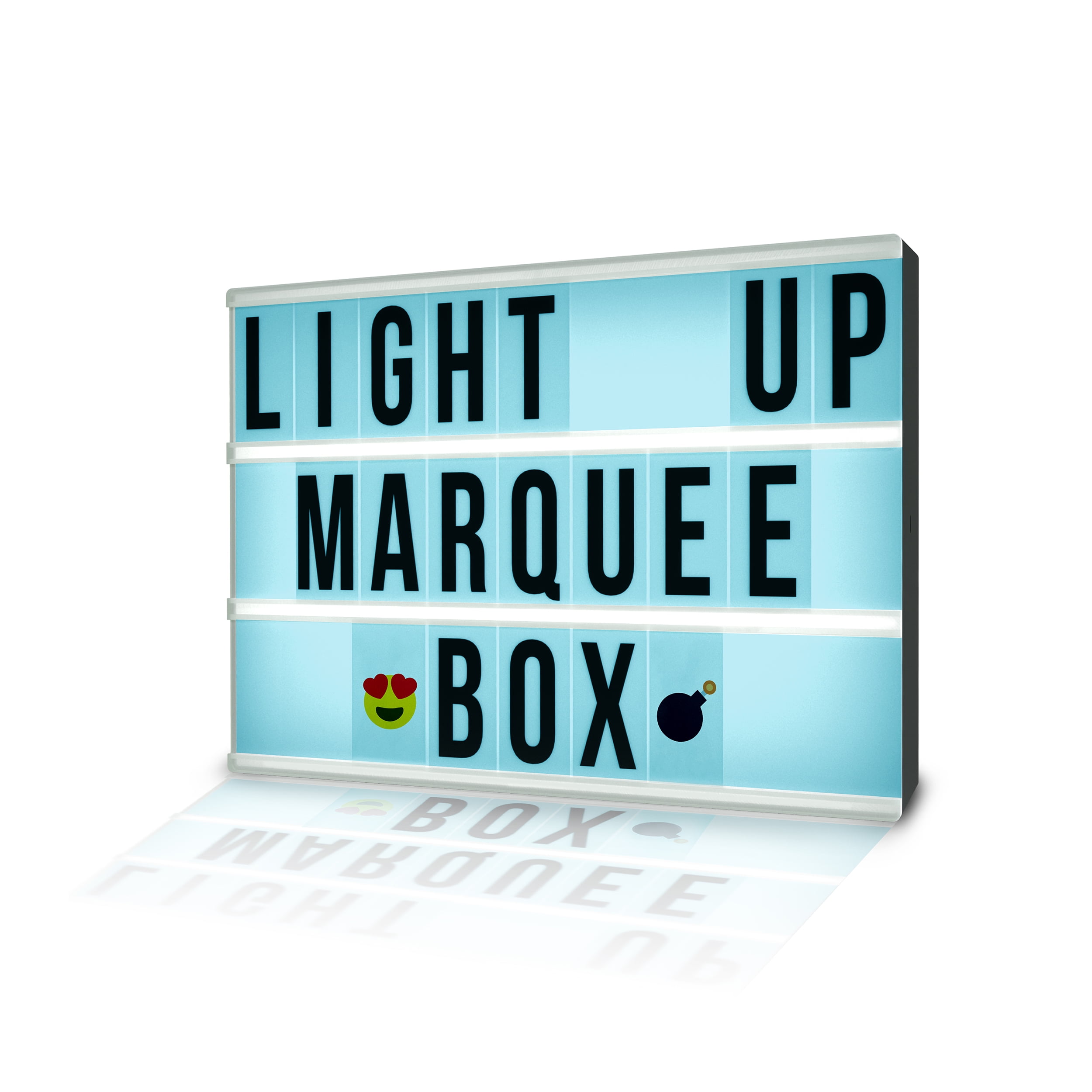 Storage Box Colored Markers Cinema Light Box Marquee with 253 Letters & Emojis 