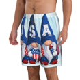 thumbnail image 2 of Disketp Men'S Swim Trunks Hawaiian Breathable Surf Beach Swimsuits Mesh Lining Beach Shorts With Pockets-Cute Gnomes In Usa, 2 of 9