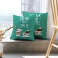 thumbnail image 6 of LALILO Throw Pillow Covers Drink More Coffee You Can Menu Shop Bar Cushion Cover 18" x 18", 2 Pack, 6 of 6