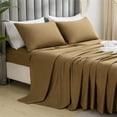 thumbnail image 2 of Sentmoon Fitted Sheets Fitted Sheet Bed Sheet Set 3 Piece Solid Color Brushed Microfiber Core Bedding Set Soft Breathable Deep Pocket Fitted Sheet Flat Sheet Pillowcase Set for Guest Room, 2 of 7
