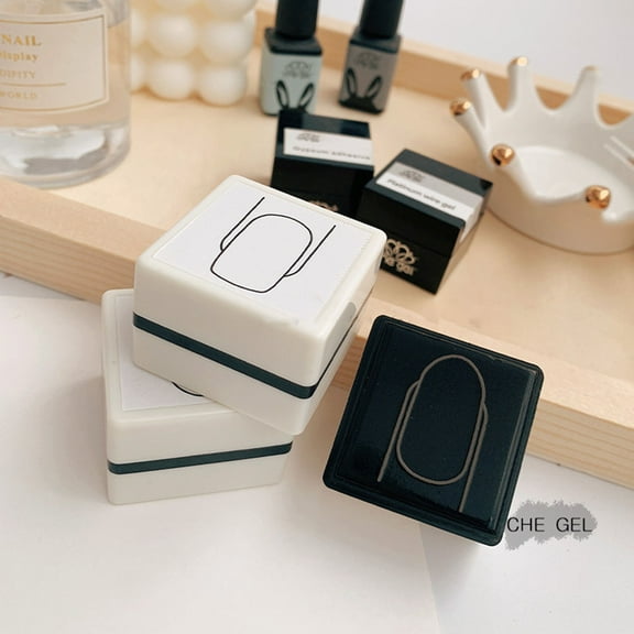 opvise Nail Seal Simple Operation Non-Deformed DIY Art Practice Square Type Mold Watercolor Template for Manicure