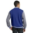 thumbnail image 2 of Sport-Tek ST270 Mens Fleece Letterman Jacket, True Royal & Vintage Heather - 2XL, 2 of 6