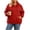 Red, variant on Hueook Oversized Hoodie for Women Hooded Long Sleeve Zip Up Casual Oversized Sweatshirt Coat Gray 4X
