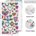 thumbnail image 2 of Dreamtimes Cartoon Retro Hearts Hand Towels 2 PCS, Valentine Theme Kitchen Towel Ultra Soft and Highly Absorbent,Decorative Fingertip Face Towel for Bathroom Hotel, 28.3"x14.4", 2 of 6