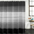 thumbnail image 3 of Black Gray Waterproof Fabric Shower Curtain,Farmhouse Vintage Gradient Wooden Plank Waterproof Fabric Shower Curtain for Bathroom Curtains Bathtubs Hotel Shower Curtains with 12 Hooks Small 36x72in, 3 of 8