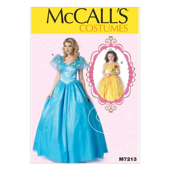 Mccalls Patterns M7213 Floor-Length Dress with Full Skirt Sewing Template, Kid (3-4 5-6 7-8)