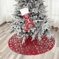 thumbnail image 4 of Christmas Tree Wrap Christmas Tree Wrap With Christmas Stocking Snowflake Christmas Tree Skirt Christmas Party Wrap(Red), 4 of 4