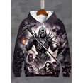 thumbnail image 2 of Sudaderas con capucha para hombre, sudaderas con estampados 3D de esqueletos digitales, ropa deportiva con cordón, camisetas de manga larga, ropa con gráficos urbanos para hombre, 2 of 4