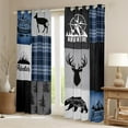 thumbnail image 3 of Feelyou Rustic Bear Print Black Out Curtains, Farmhouse Woodland Wildlife Curtains Pack of 2 (42x63 Each), Countryside Tree Bedroom Curtains, Blackout Curtains Bedroom Decor, 3 of 7