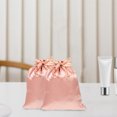 thumbnail image 2 of 8 bolsas de satén con cordón para joyería, bolsas de almacenamiento de satén para accesorios para el cabello, pequeñas bolsas de aseo de viaje, bolsas de satén rosa para regalos de boda, 2 of 8