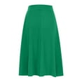 thumbnail image 3 of Women's A-Line Elastic High Waist Flare Work Midi Knee Length Stretchy Skirt Womens Spring/Summer Pull On High Waist Office Knee Length Pencil Skirts, 3 of 5