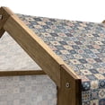 thumbnail image 4 of Moroccan Pet House, Portuguese Azulejo Checkered Squares Colorful Pattern Floral Arrangement, Outdoor & Indoor Portable Dog Kennel with Pillow and Cover, 5 Sizes, Dark Blue Amber Red, by Ambesonne, 4 of 4