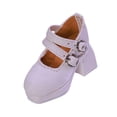 thumbnail image 3 of MERIGLARE Chaussures de Poupée pour Femme à l'Échelle 1/4 Accessoires Robustes pour Poupée Déguisement Rétro Mini Blanc, 3 of 9