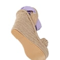 thumbnail image 3 of Alpargata sandalia de plataforma con yute natural para mujer con ajuste de listones lila estilizados. Platonia ANTONELLA-01-LILA, 3 of 6