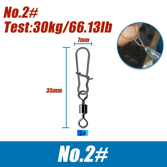 Conector de pesca de 50/100 piezas, anzuelos de pesca rodantes de acero inoxidable, señuelo de Pesca de Mar, Pin multifunción, aparejos de plantilla