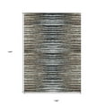 thumbnail image 3 of HomeRoots 577990 9 x 12 ft. Striped Washable Indoor & Outdoor Traditional Rectangle Area Rug, Brown, Taupe & Chocolate, 3 of 5