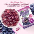 thumbnail image 2 of GummyGlow Peelable Fruity Gummy Candy, 8.1oz (230g) Box, 45-55 Individually Wrapped Chewy Candies, Fun to Peel, Perfect for Sharing, Party Favors & Gifts (Grape), 2 of 6