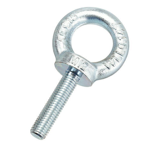 Unique Bargains M12 Thread 50mm Shank Length C15 Carbon Steel Zinc Plated Lifting Eye Bolt 2pcs