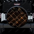 thumbnail image 1 of Abstract Luxury Golden Line Pattern Polyester Universal Spare Wheel Tire Cover Wheel Covers for Trailer RV SUV Truck Camper, 1 of 5