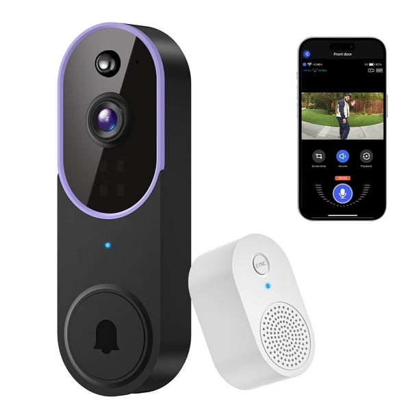 Timbre inalámbrico con vídeo Lunelyx 1080P con detección humana con IA