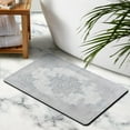 thumbnail image 3 of Refined Vintage Bathroom Runner Rug, Non-Slip, Soft, Elegant Gray, 20x32 in, Machine Washable, Oriental Kitchen Rug, Ideal for Bedroom, Hallway, Kids Room, with Traditional Tribal Floral Designs, 3 of 5