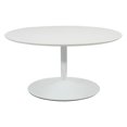 thumbnail image 1 of OSP Home Furnishings Flower Coffee Table with White Top and White Metal Base, 1 of 3