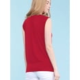 thumbnail image 5 of Made by Johnny Women's Solid Short Sleeve Sweetheart Top M RED, 5 of 6